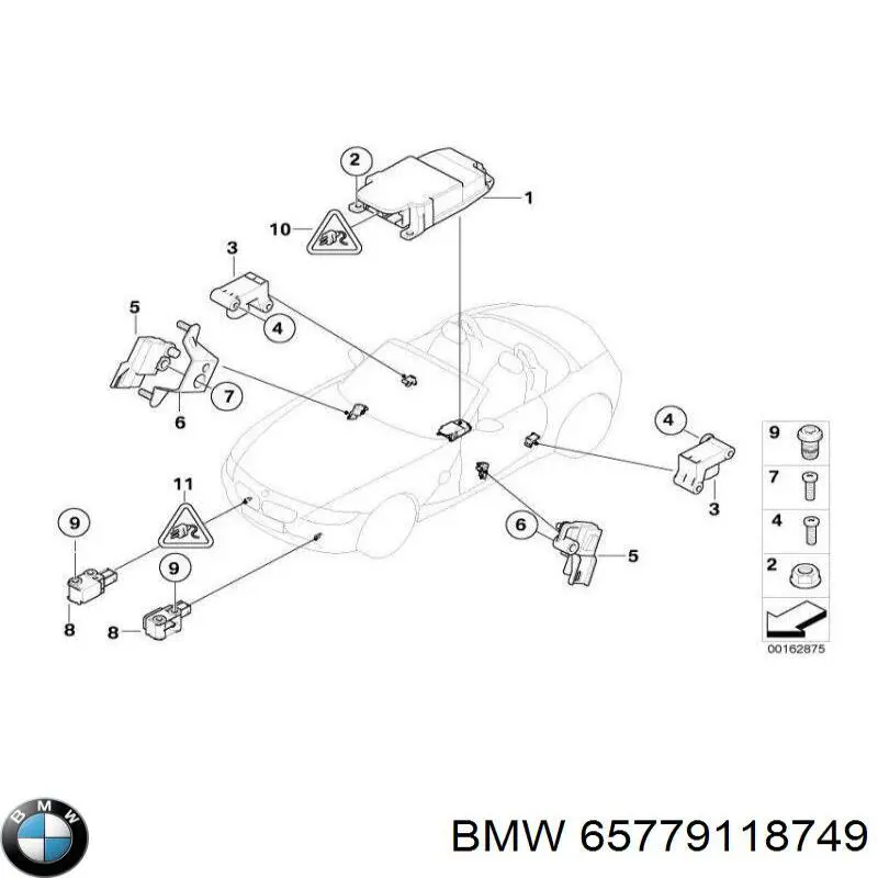 Купити 65779118749 BMW Модуль-процесор керування подушки безпеки
