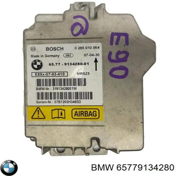 65779134280 BMW модуль-процесор керування подушки безпеки