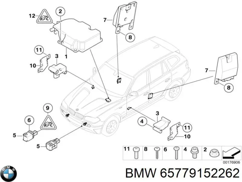Купити 65779152262 BMW Датчик Айрбег передній