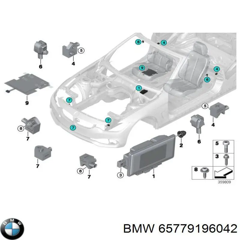 Датчик AIRBAG передній 65779196042 BMW