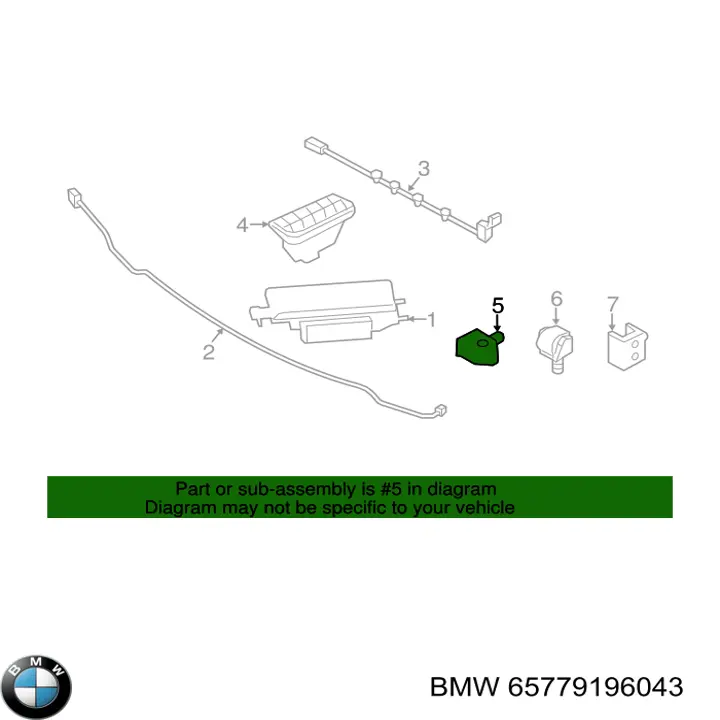 65779196043 BMW Датчик подушки безпеки