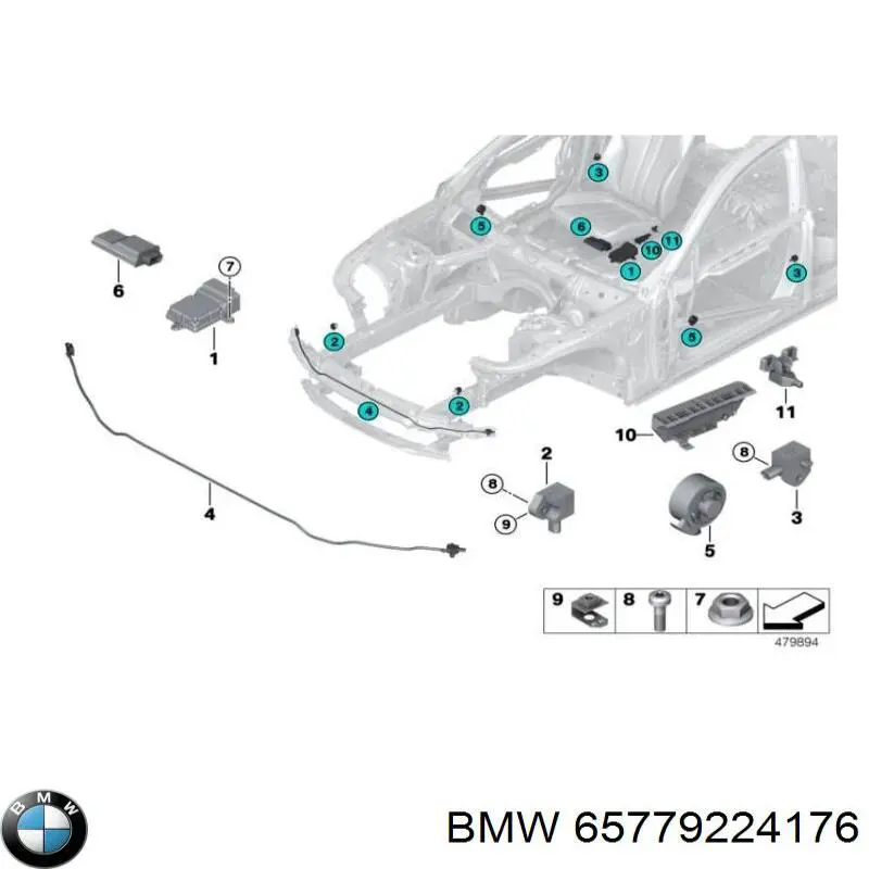Датчик Айрбег передній BMW 9224176 ціна, від 63.34 USD