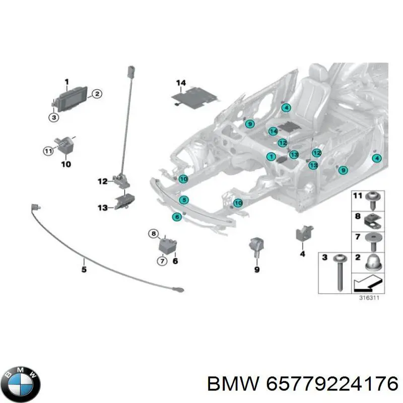 Купити 9224176 BMW Датчик AIRBAG передній