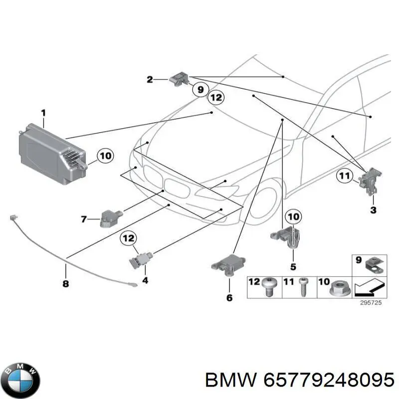 Купити 65779248095 BMW Модуль-процесор керування подушки безпеки