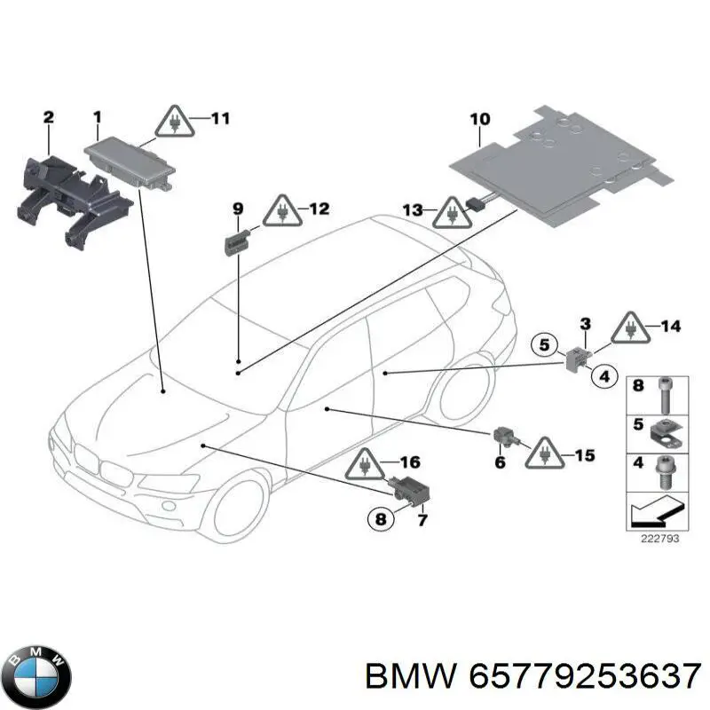 Модуль-процесор керування подушки безпеки BMW 65779253637 ціна, від 10.16 USD