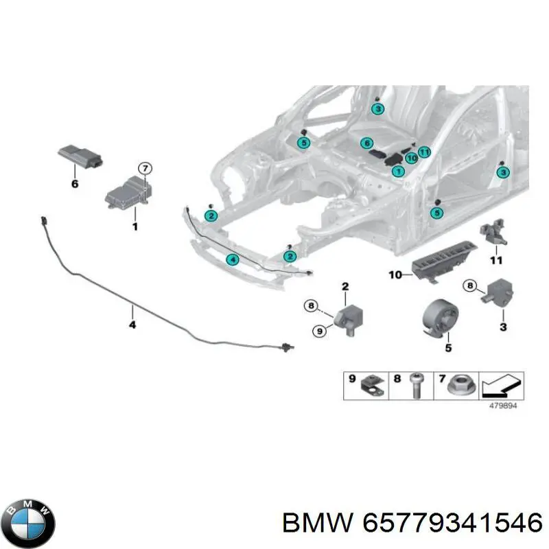 Датчик поздовжнього прискорення BMW 65779341546 ціна, від 6.33 USD