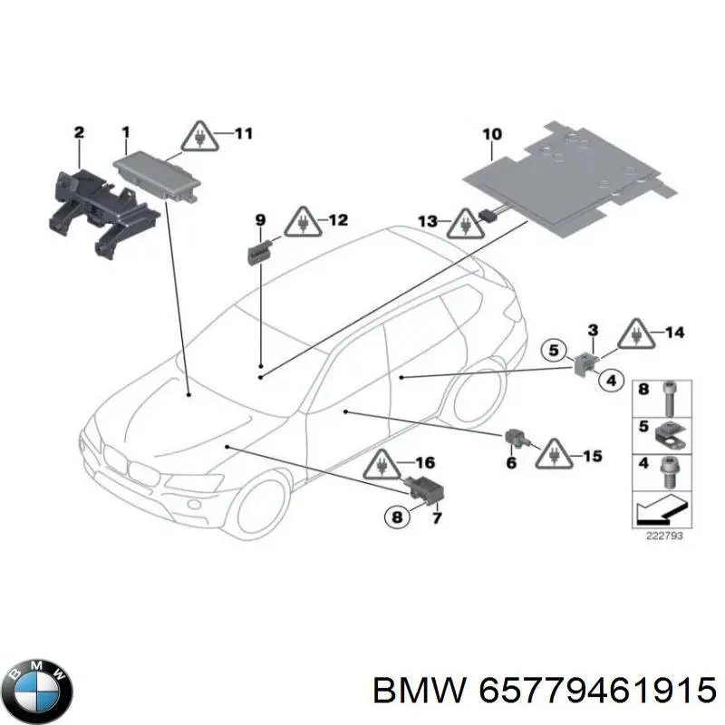 65779461915 BMW Блок управління airbag