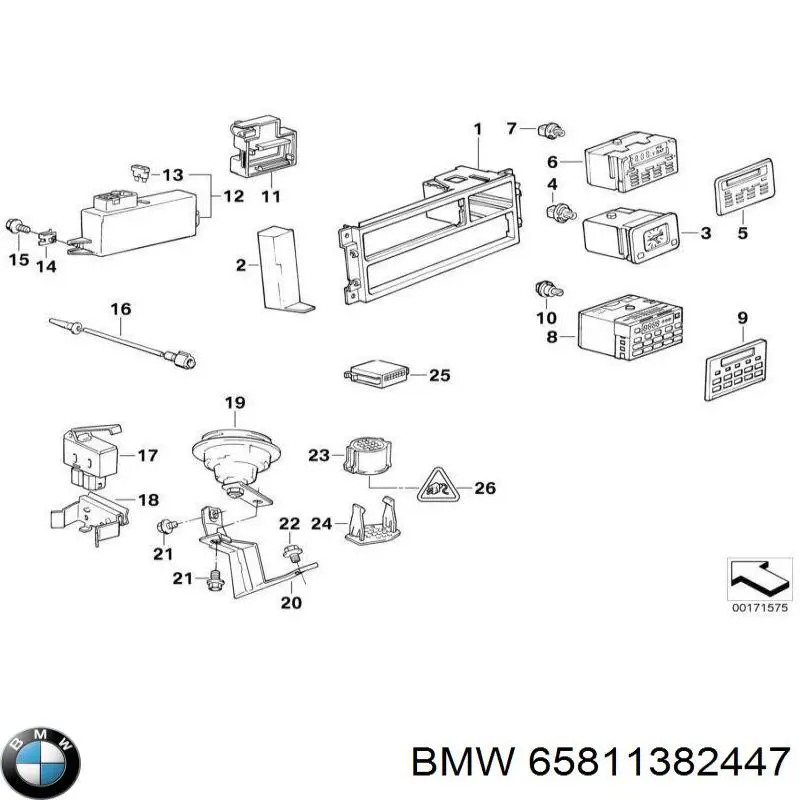 Купити 65811382447 BMW Датчик температури навколишнього середовища