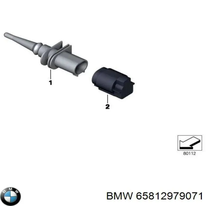Датчик температури навколишнього середовища BMW 65812979071 ціна, від 27.87 USD