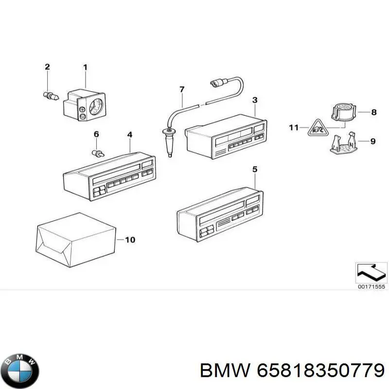 Датчик температури навколишнього середовища BMW 65818350779 ціна, від 36.08 USD