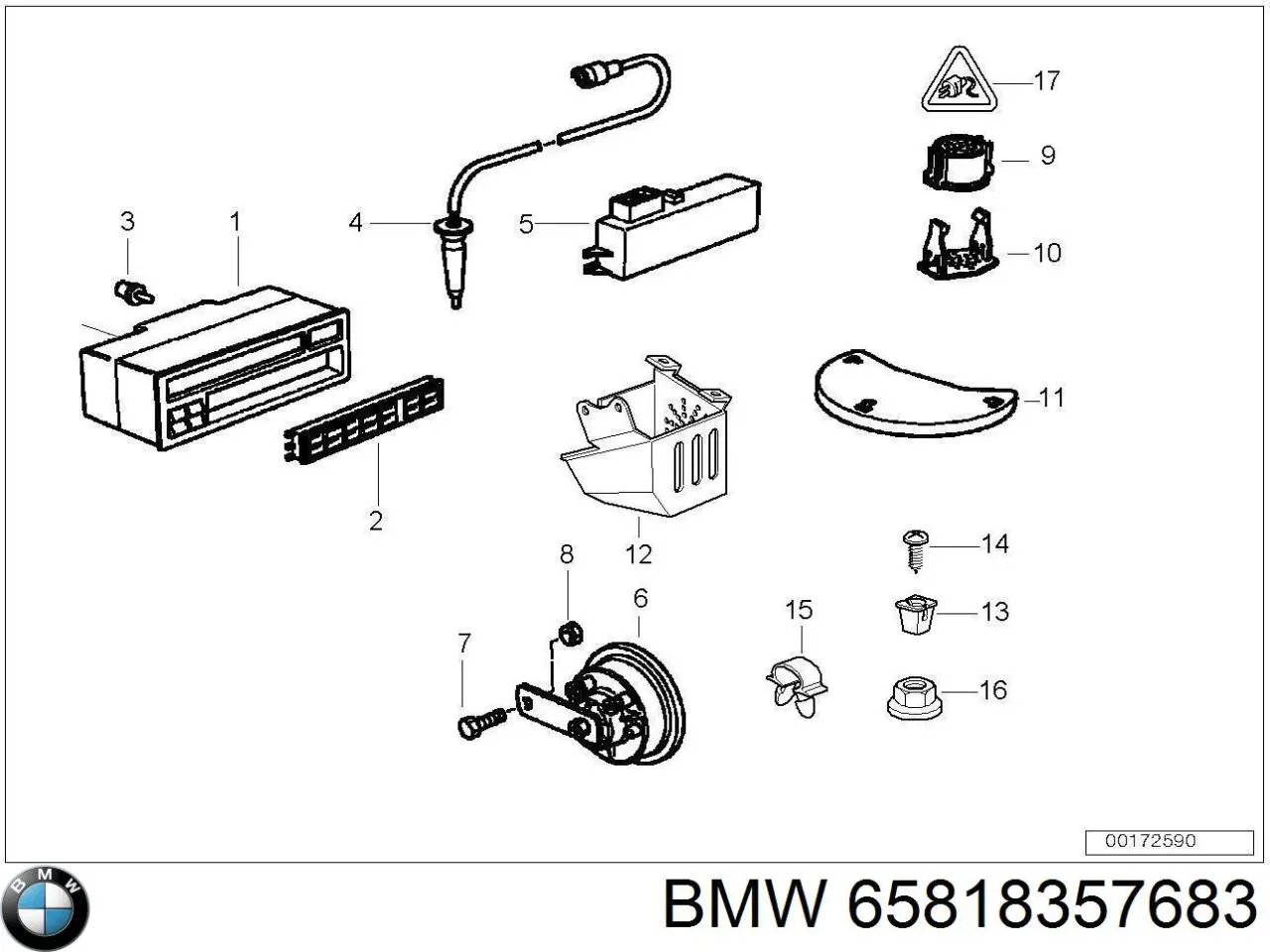  BMW 65818357683 ціна, від 98.76 USD