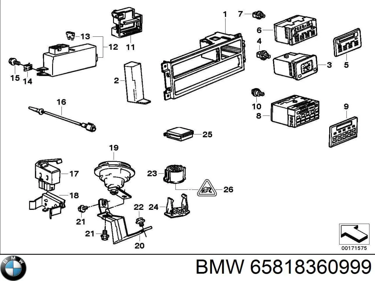 BMW 65818360999 ціна, від 66.17 USD