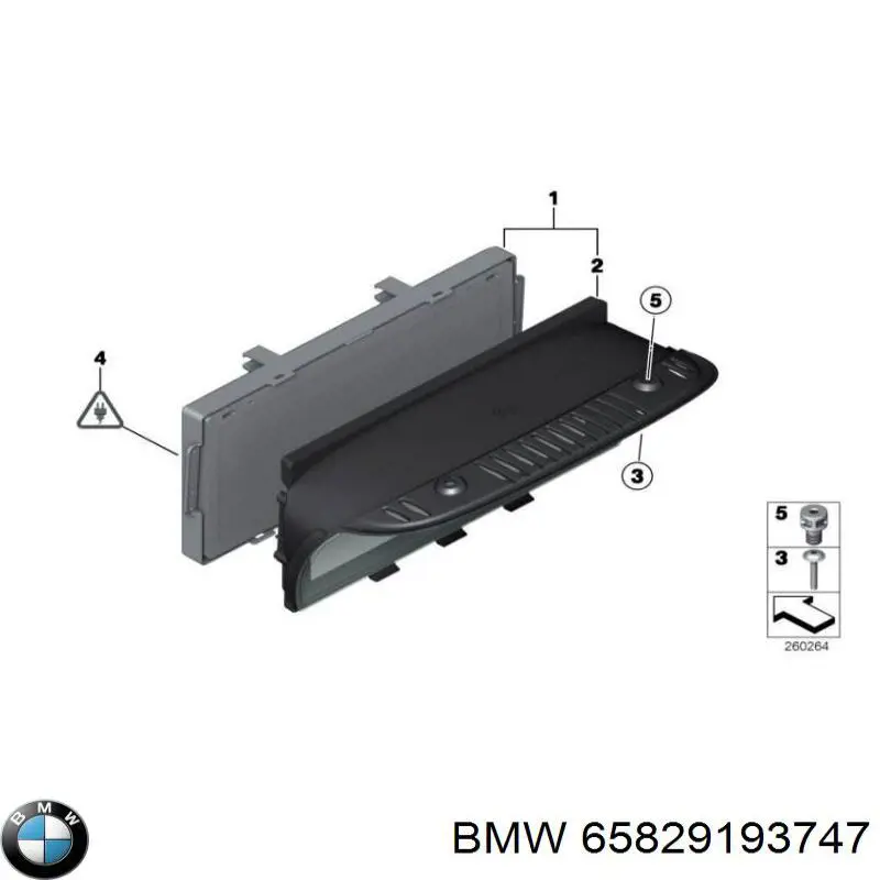 Дисплей бортового комп'ютера BMW 65826973672 ціна, від 56.43 USD