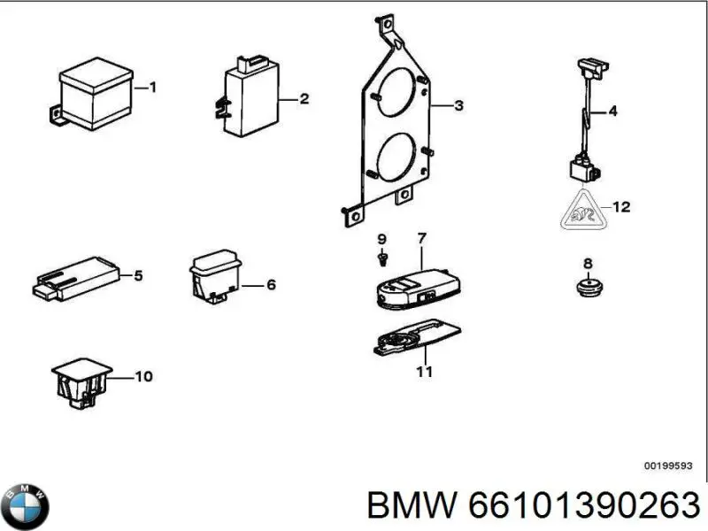 Купити 66101390263 BMW Ключ замка запалювання