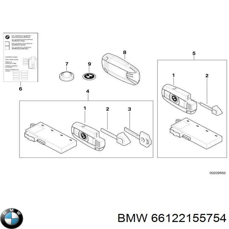 Емблема на кришку багажника, фірм.значок BMW 66122155754 ціна, від 8.24 USD