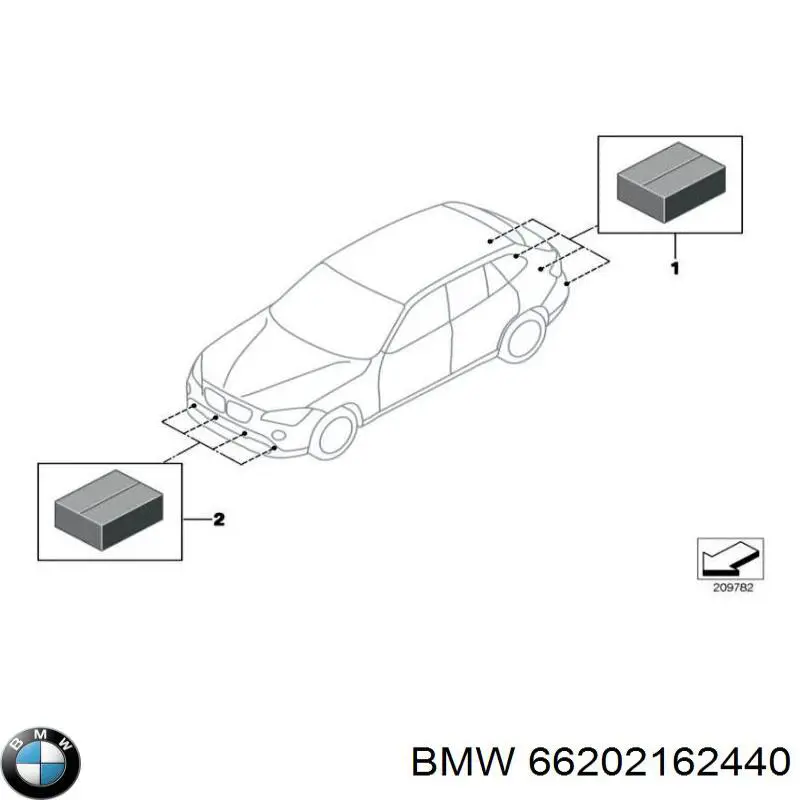  BMW 66202162440 ціна, від 673.48 USD