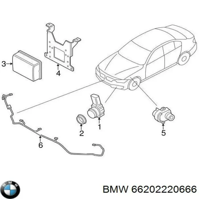 66202220666 BMW Акустична паркувальна система