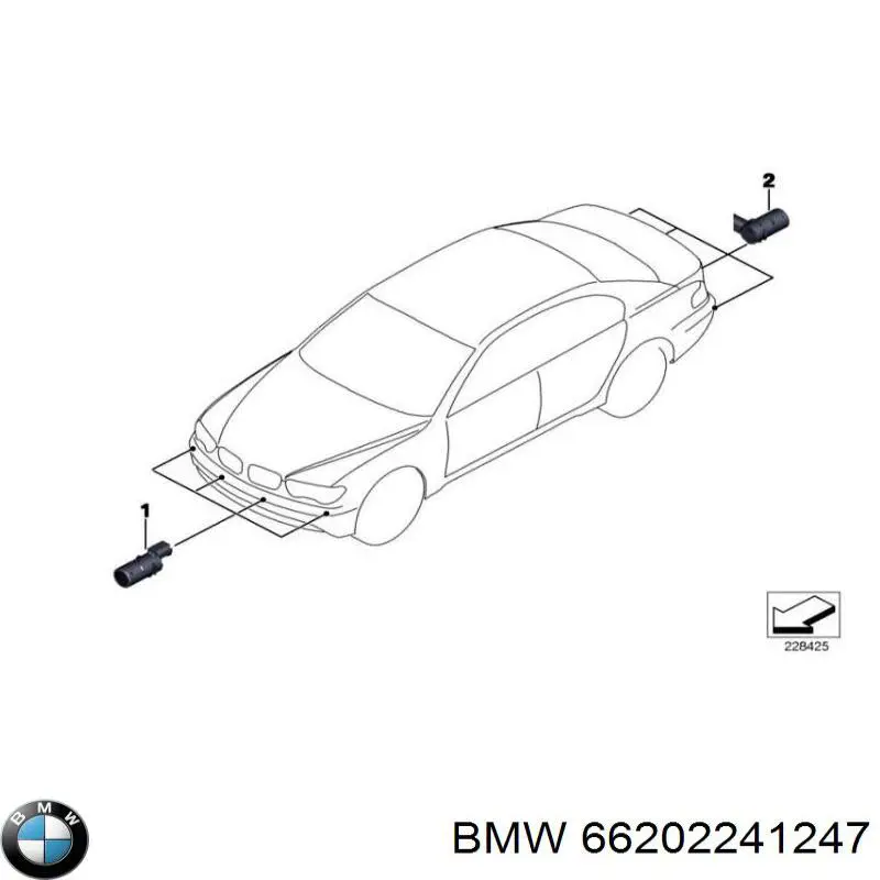 Датчик сигналізації парковки (парктроник), передній / задній, BMW 66202241247 ціна, від 15.79 USD