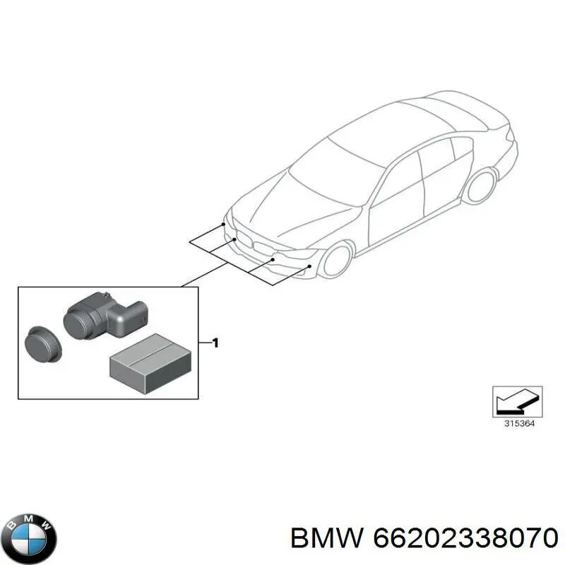  BMW 66202338070 ціна, від 167.56 USD