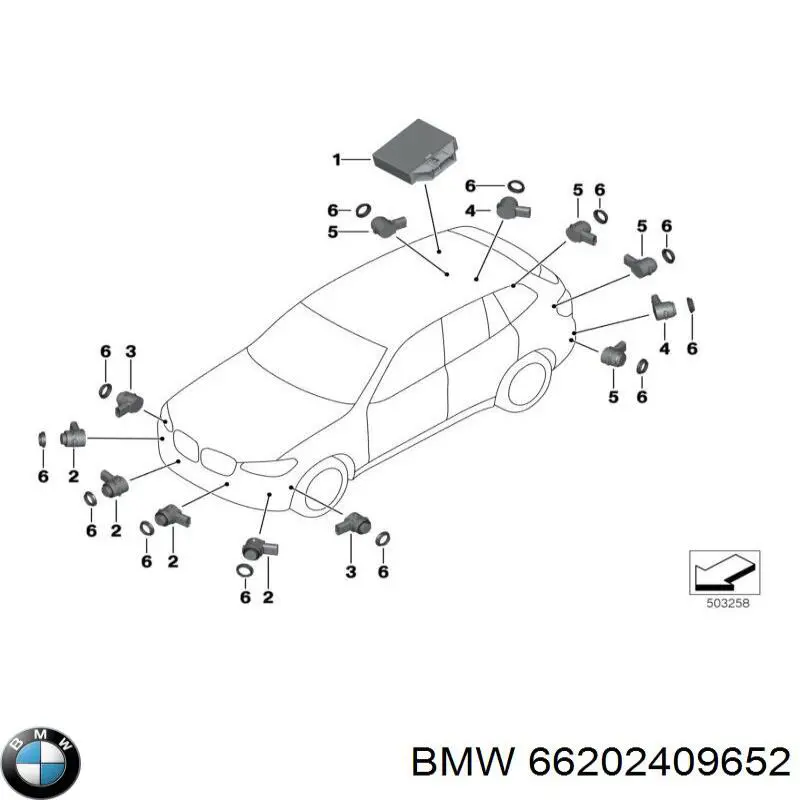 Купити 66202409652 BMW 