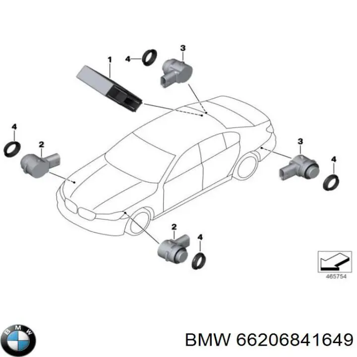 Модуль керування (ЕБУ) парктроніком BMW 66206841649 ціна, від 55.11 USD