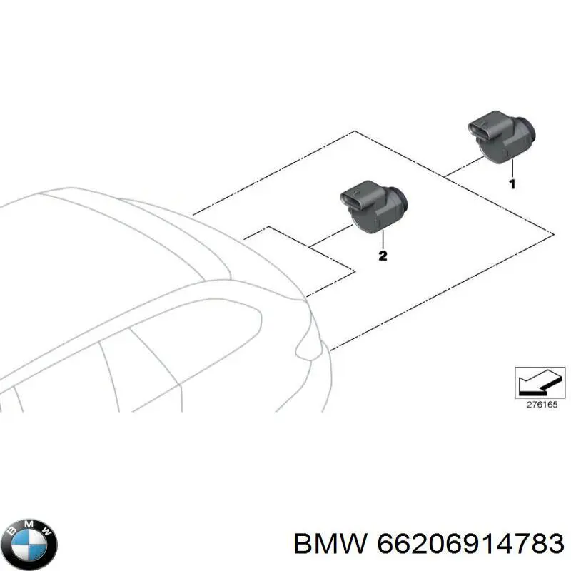 Датчик сигналізації парковки (парктроник), передній / задній, BMW 66206914783 ціна, від 195.91 USD