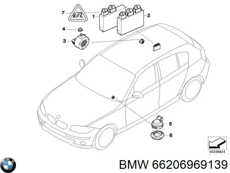 Купити 66206969139 BMW Зумер парктроніка/безключового доступу