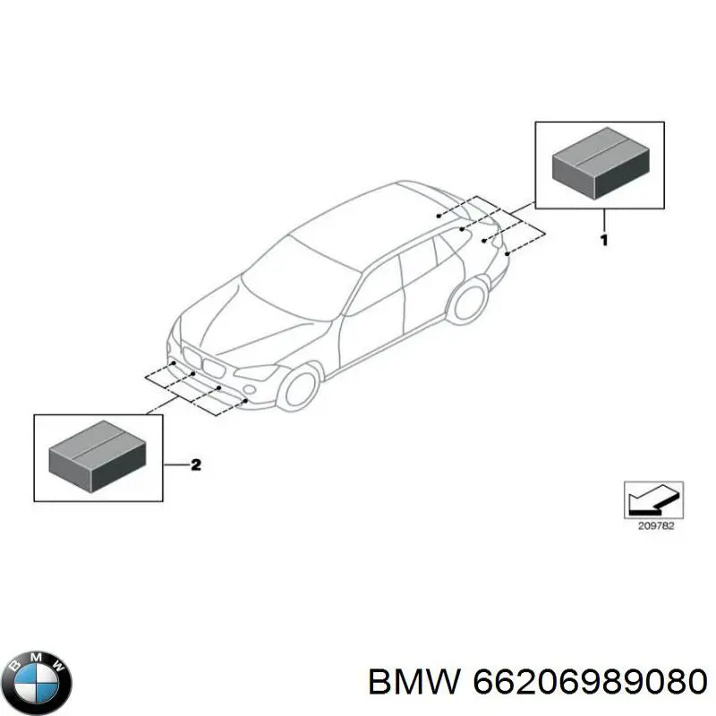 Акустична паркувальна система BMW 66206989080 ціна, від 19.00 USD