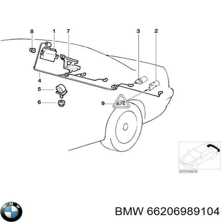 66206989104 BMW датчик сигналізації парковки (парктронік, передній/задній, центральний)