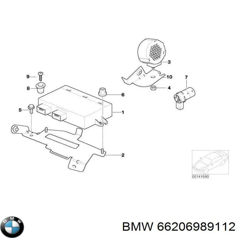 Купити 66206989112 BMW Датчик сигналізації парковки (парктроник), передній / задній,