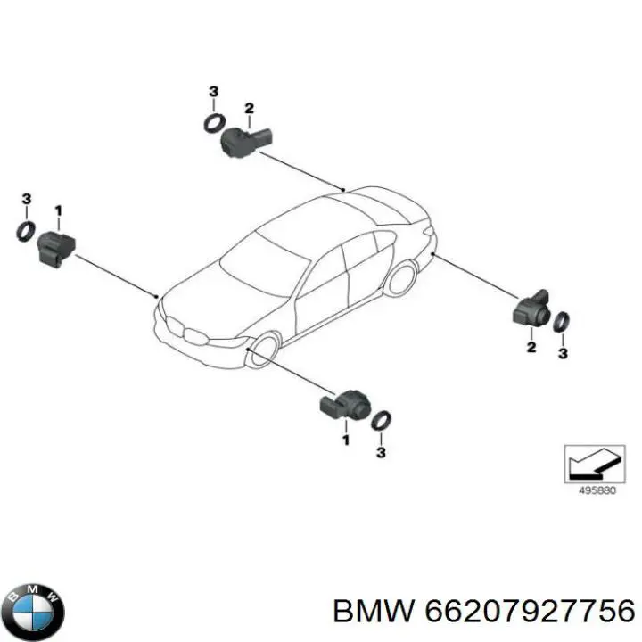 32327109 Volvo Датчик сигналізації паркування (парктронік), передній бічний
