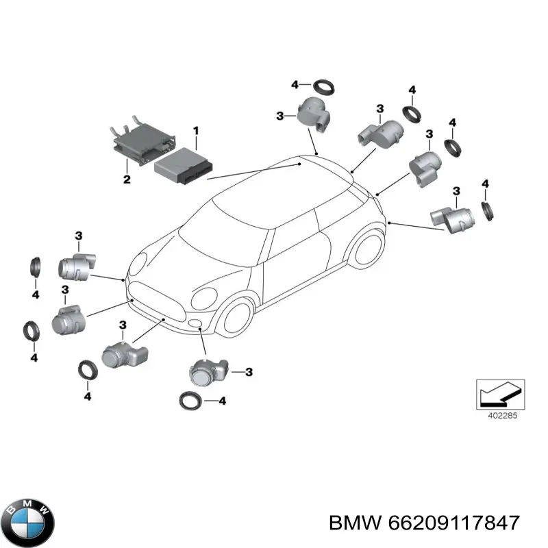 Купити 66209366920 BMW Модуль керування (ЕБУ) парктроніком