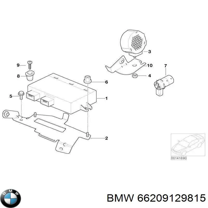 Модуль керування (ЕБУ) парктроніком BMW 66216900270 ціна, від 12.67 USD
