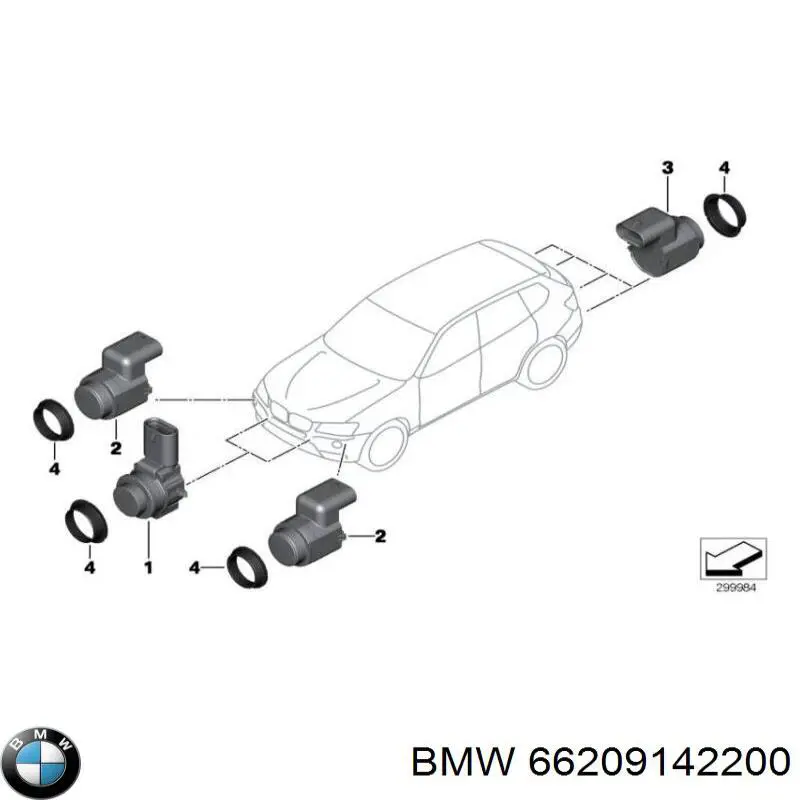 Ультразвуковий датчик парковки BMW 9231285 ціна, від 21.65 USD