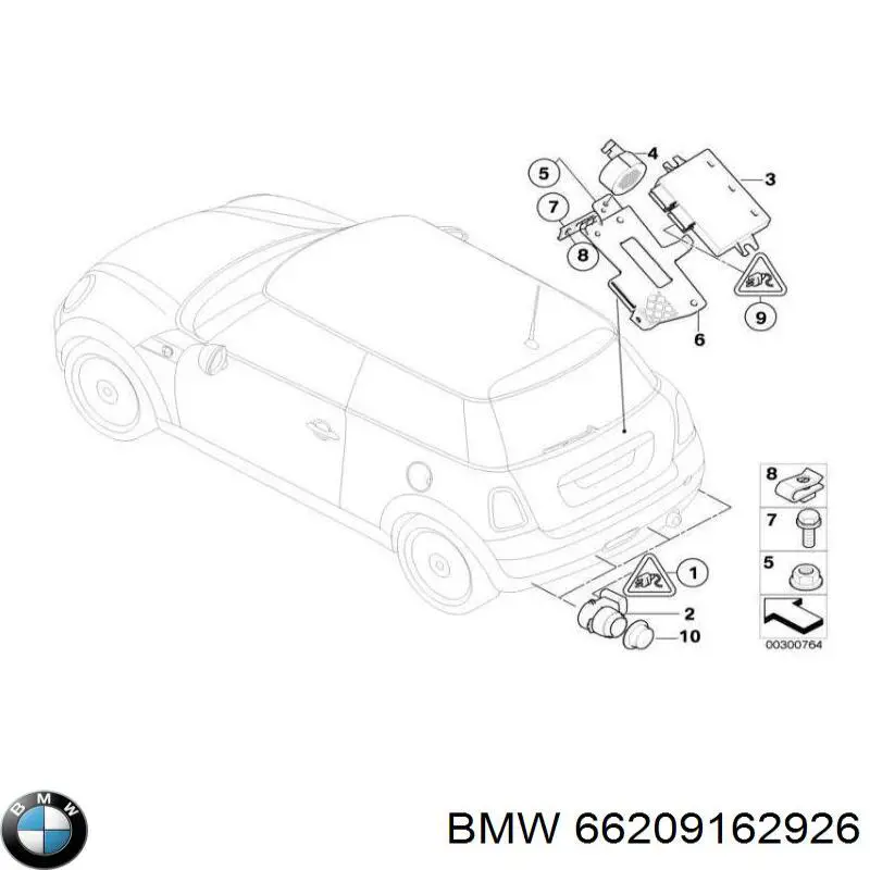 Сигналізація світлова (знак автопоїзда) BMW 66209162926 ціна, від 16.65 USD