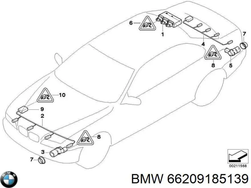 Купити 66209185139 BMW Модуль керування (ЕБУ) парктроніком