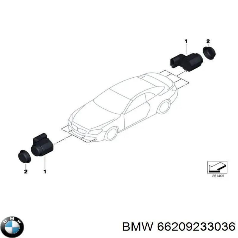 Купити 66209233036 BMW Датчик сигналізації паркування (парктронік), передній