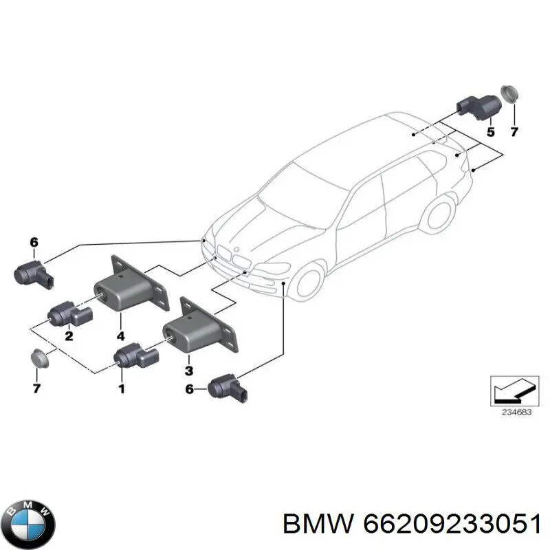  BMW 66209233051 ціна, від 243.04 USD