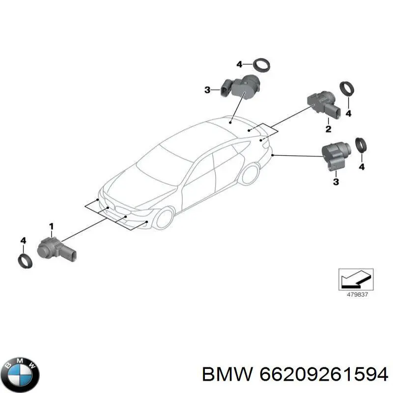 Купити 66209261594 BMW Парковочний радар