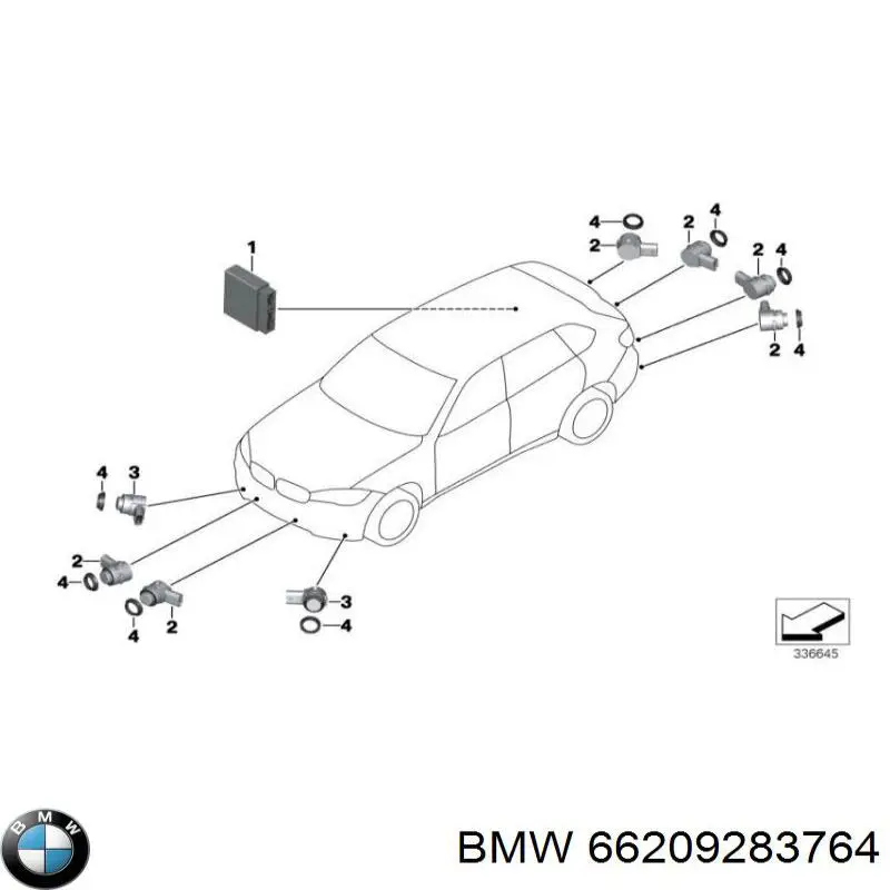 Купити 66209283764 BMW 