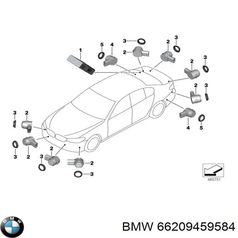 Купити 66209459584 BMW 