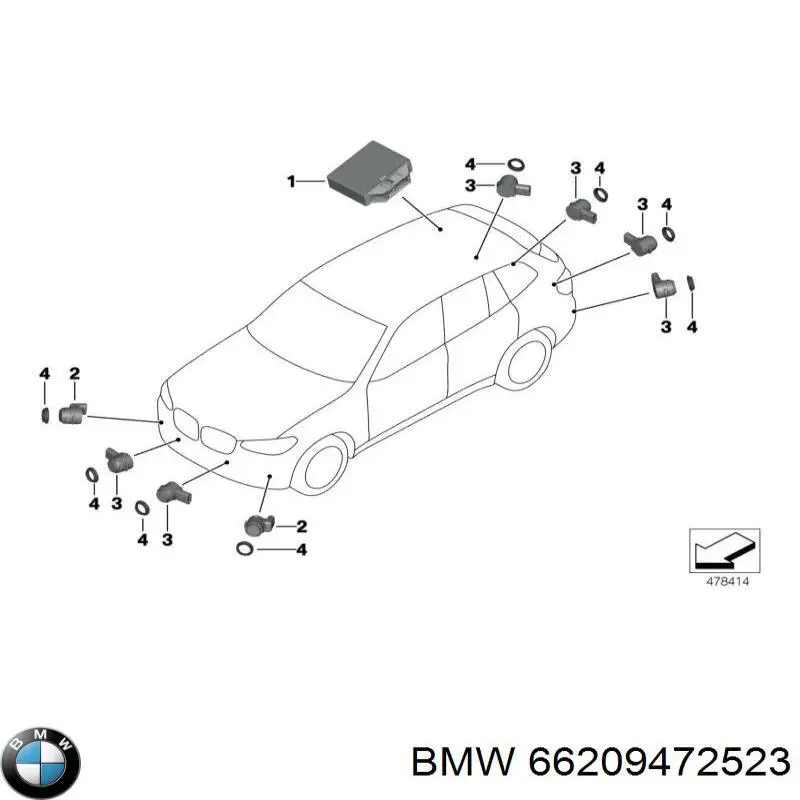 Купити 66206996327 BMW 