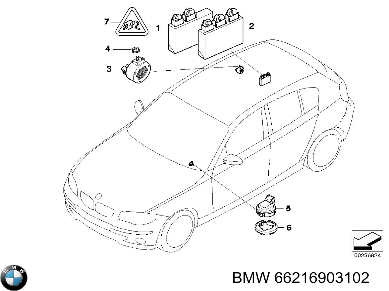66216903102 BMW Динамік паркувальної системи