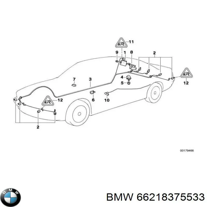 Датчик сигналізації паркування (парктронік), задній 66218375533 BMW