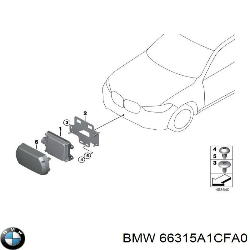 5A589B4 BMW Радарний датчик дистанції