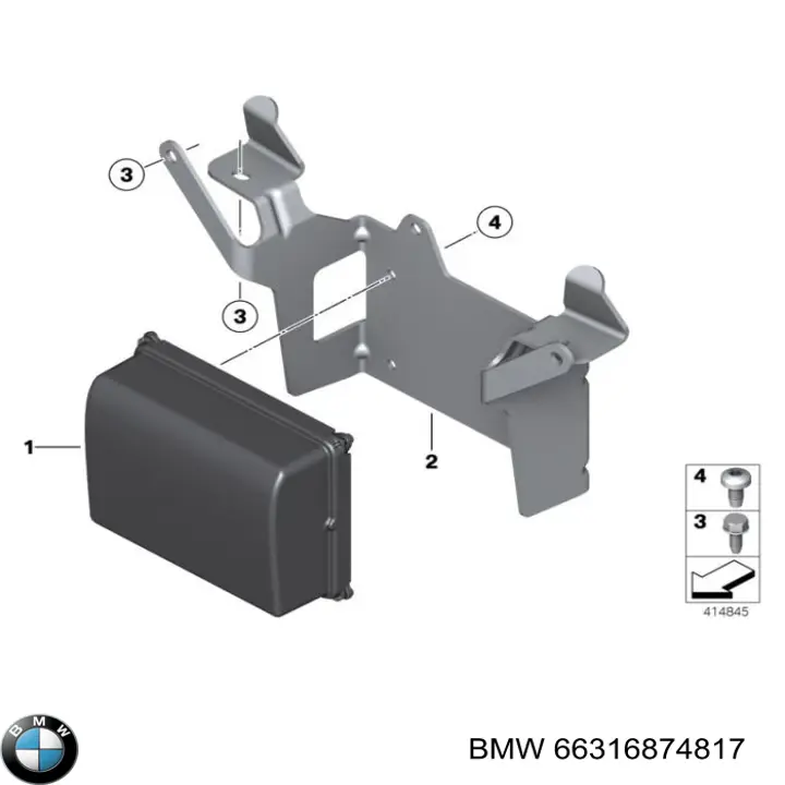 Радарний датчик дистанції на BMW 7 (F01, F02, F03, F04)