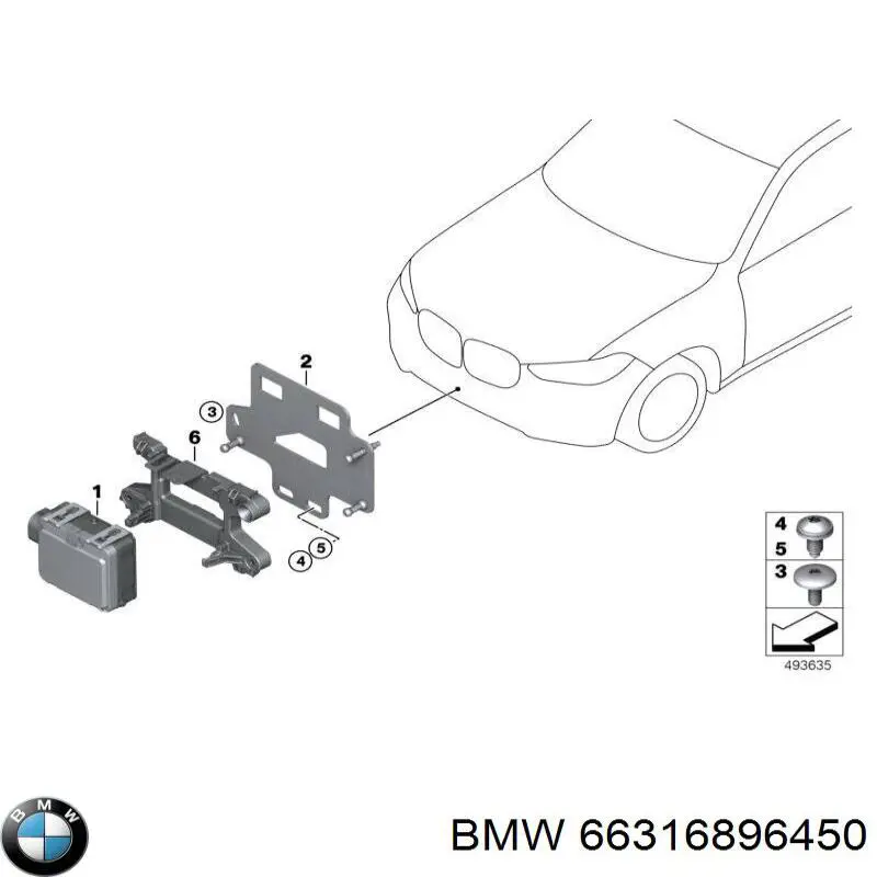Купити 66316896450 BMW 