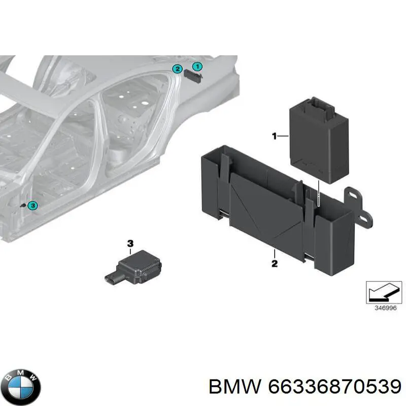 Модуль керування (ЕБУ) парктроніком BMW 66336851795 ціна, від 76.02 USD