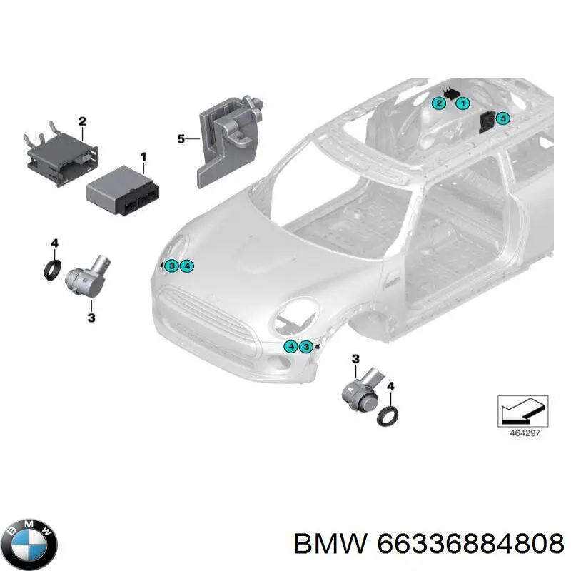 Модуль керування (ЕБУ) парктроніком BMW 66336884808 ціна, від 79.01 USD