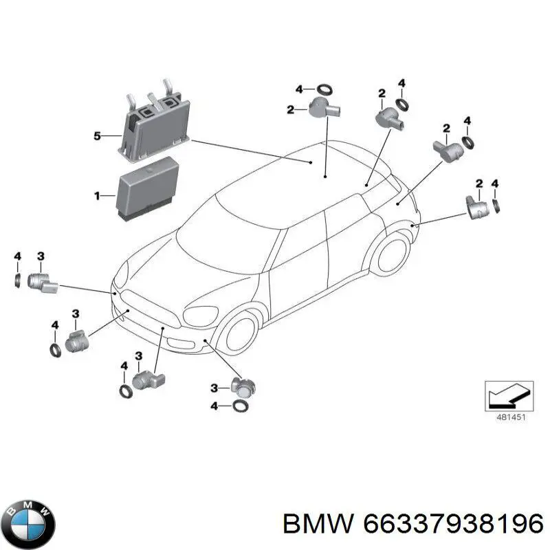 Купити 66337938196 BMW Модуль керування (ЕБУ) парктроніком